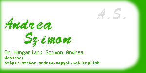 andrea szimon business card